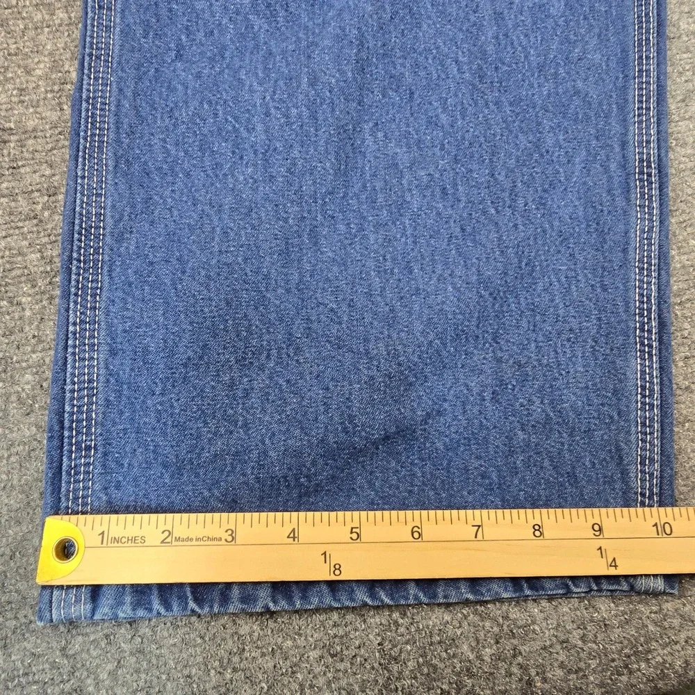 Carhartt Mens Denim Bib Overalls R07 DST Dark Stonewash Blue 44 x 32 Workwear